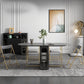 Simplicity Style Dinner Table Trestle Base Folding Furniture,59"L x 31.5"W x 29.5"H Clearhalo 'Dining Tables & Seating' 'Dining Tables' 'dining_table' 'furn' 'furn_dining_table' 'Furniture' 'Kitchen & Dining Furniture' 5681451