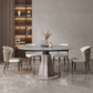 Luxury Sintered Stone Top Table Extendable Round Table with Pedestal Base