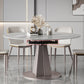 Luxury Sintered Stone Top Table Extendable Round Table with Pedestal Base