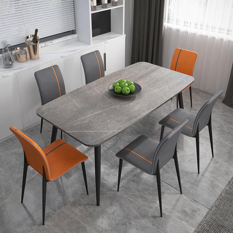 Table du site de salle à manger du rectangle industriel