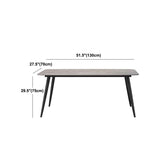 Table du site de salle à manger du rectangle industriel