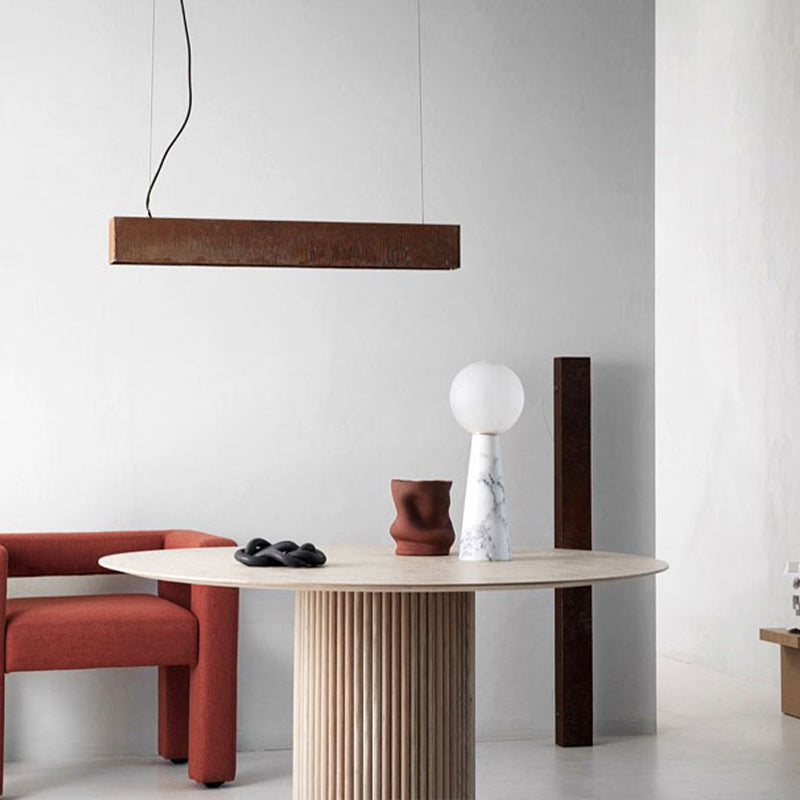 Table à manger piédestal naturel moderne