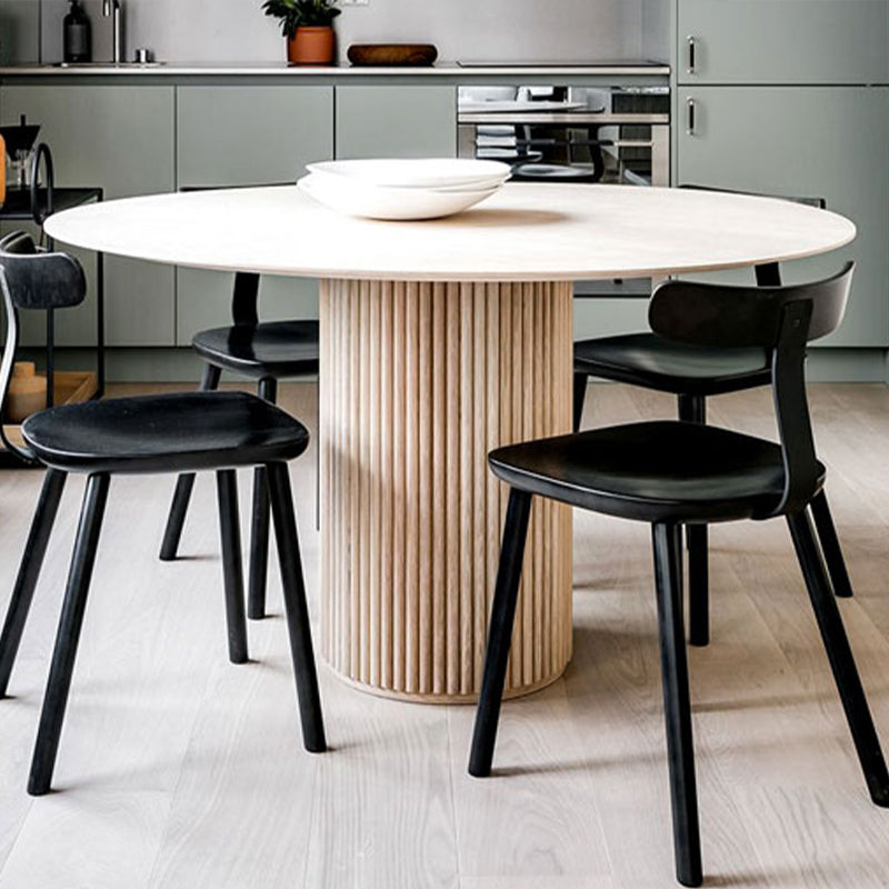 Table à manger piédestal naturel moderne