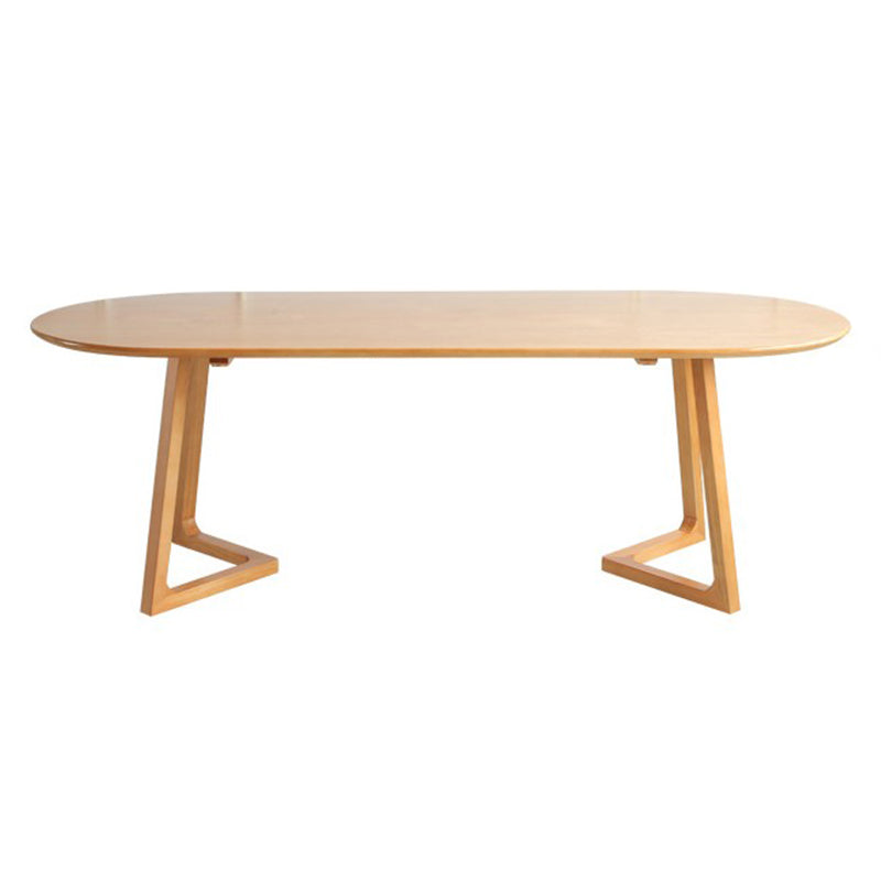 Simplicity Oval Top Restaurant Table Solid Wood Dining Table for Dining Room
