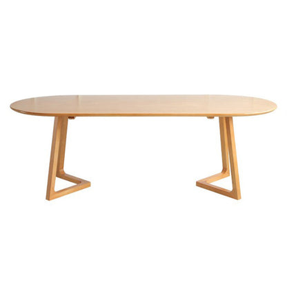 Simplicity Oval Top Restaurant Table Solid Wood Dining Table for Dining Room
