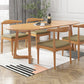 Simple Style Oval Wood Table Sled Solid Wood Base Home Table 78.7"L x 31.5"W x 29.5"H Without Chairs Clearhalo 'Dining Tables & Seating' 'Dining Tables' 'dining_table' 'furn' 'furn_dining_table' 'Furniture' 'Kitchen & Dining Furniture' 5681661