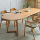 Simple Style Oval Wood Table Sled Solid Wood Base Home Table Clearhalo 'Dining Tables & Seating' 'Dining Tables' 'dining_table' 'furn' 'furn_dining_table' 'Furniture' 'Kitchen & Dining Furniture' 5681669