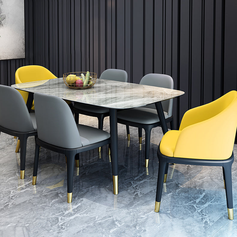 Table à manger gris de style moderne