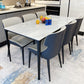 Table à manger rectangle Table à manger moderne en pierre blanche pour la maison