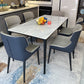 Table à manger rectangle Table à manger moderne en pierre blanche pour la maison