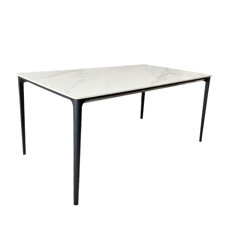 Table à manger rectangle Table à manger moderne en pierre blanche pour la maison