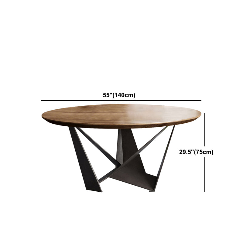 Contemporary Dining Table Round Solid Wood Dinner Table for Home Kitchen Dinner Clearhalo 'Dining Tables & Seating' 'Dining Tables' 'dining_table' 'furn' 'furn_dining_table' 'Furniture' 'Kitchen & Dining Furniture' 5681733