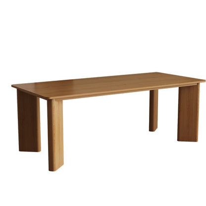 Modern Simple Solid Wood Table for Restaurant Rectangle Table with 4 Legs Without Chairs Clearhalo 'Dining Tables & Seating' 'Dining Tables' 'dining_table' 'furn' 'furn_dining_table' 'Furniture' 'Kitchen & Dining Furniture' 5681740
