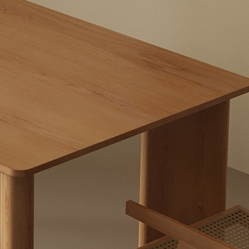 Modern Simple Solid Wood Table for Restaurant Rectangle Table with 4 Legs Clearhalo 'Dining Tables & Seating' 'Dining Tables' 'dining_table' 'furn' 'furn_dining_table' 'Furniture' 'Kitchen & Dining Furniture' 5681743