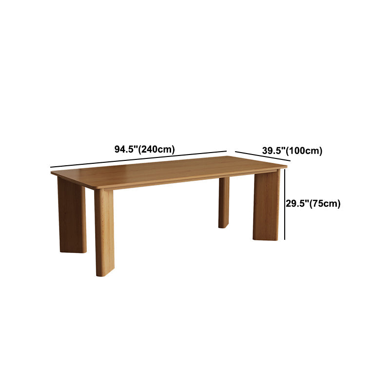 Modern Simple Solid Wood Table for Restaurant Rectangle Table with 4 Legs Clearhalo 'Dining Tables & Seating' 'Dining Tables' 'dining_table' 'furn' 'furn_dining_table' 'Furniture' 'Kitchen & Dining Furniture' 5681751