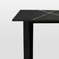 Rectangle Black Base Dining Table Modern Stone Double Pedestal Table Clearhalo 'Dining Tables & Seating' 'Dining Tables' 'dining_table' 'furn' 'furn_dining_table' 'Furniture' 'Kitchen & Dining Furniture' 5681759