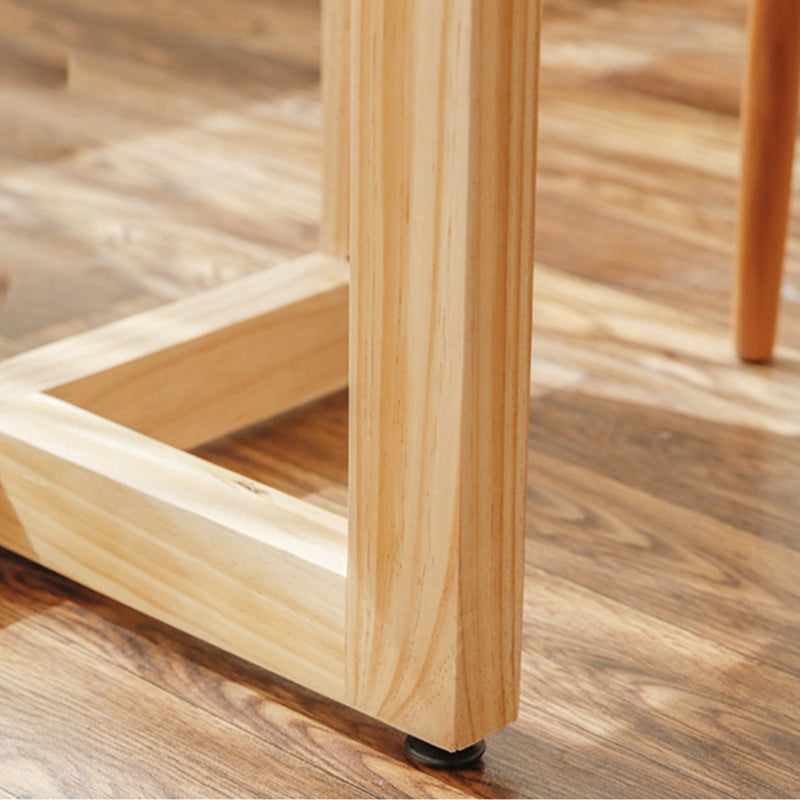 Table en bois massif simple moderne pour table rectangle de restaurant avec base en bois