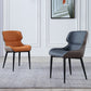 Industrial Design Wingback Parsons Chairs Leather Dining Side Chair