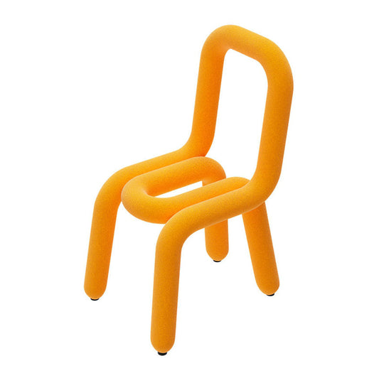 Designer Style Velvet Curved Chair Open Back Matte Finish Dining Chair