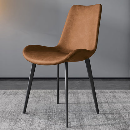 Modern Style Dining Chair Dining Armless Side Chair with Metal Legs for Kitchen
