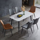 Modern Style Dining Chair Dining Armless Side Chair with Metal Legs for Kitchen