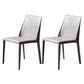 Designer Style Solid Back Chair Home Leather Matte Finish Dining Chair Grey 2 Piece Set Clearhalo 'Dining Chairs' 'Dining Tables & Seating' 'dining_chair' 'furn' 'furn_dining_chair' 'Furniture' 'Kitchen & Dining Furniture' 5681908