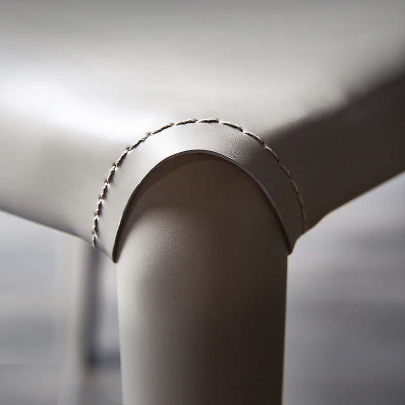 Designer Style Solid Back Chair Home Leather Matte Finish Dining Chair Clearhalo 'Dining Chairs' 'Dining Tables & Seating' 'dining_chair' 'furn' 'furn_dining_chair' 'Furniture' 'Kitchen & Dining Furniture' 5681915