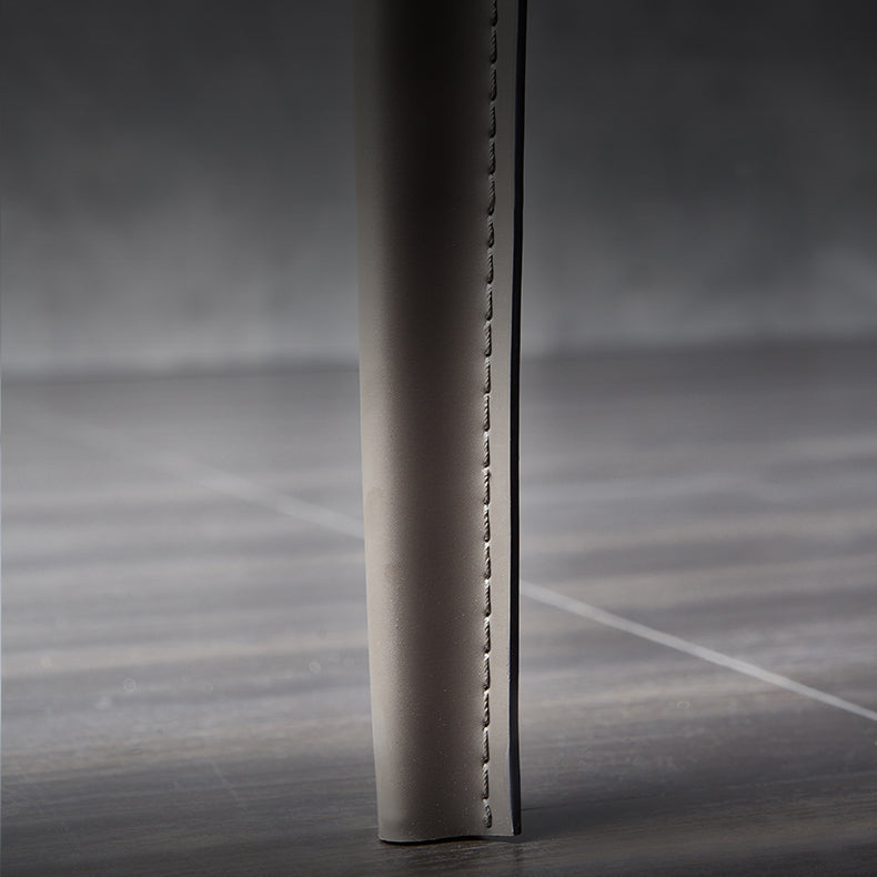 Designer Style Solid Back Chair Home Leather Matte Finish Dining Chair Clearhalo 'Dining Chairs' 'Dining Tables & Seating' 'dining_chair' 'furn' 'furn_dining_chair' 'Furniture' 'Kitchen & Dining Furniture' 5681917