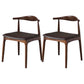 Modern Style Open Back Chair Dining Armless Side Chair with Wooden Legs Walnut 2 Piece Set Clearhalo 'Dining Chairs' 'Dining Tables & Seating' 'dining_chair' 'furn' 'furn_dining_chair' 'Furniture' 'Kitchen & Dining Furniture' 5681951