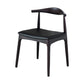 Modern Style Open Back Chair Dining Armless Side Chair with Wooden Legs Black 1 Piece Clearhalo 'Dining Chairs' 'Dining Tables & Seating' 'dining_chair' 'furn' 'furn_dining_chair' 'Furniture' 'Kitchen & Dining Furniture' 5681955