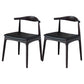 Modern Style Open Back Chair Dining Armless Side Chair with Wooden Legs Black 2 Piece Set Clearhalo 'Dining Chairs' 'Dining Tables & Seating' 'dining_chair' 'furn' 'furn_dining_chair' 'Furniture' 'Kitchen & Dining Furniture' 5681957