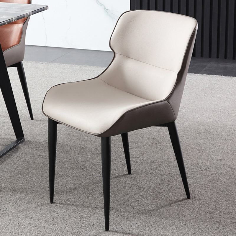 Industrial Faux Leather Dining Chairs Wingback Arm Side Chair for Kitchen