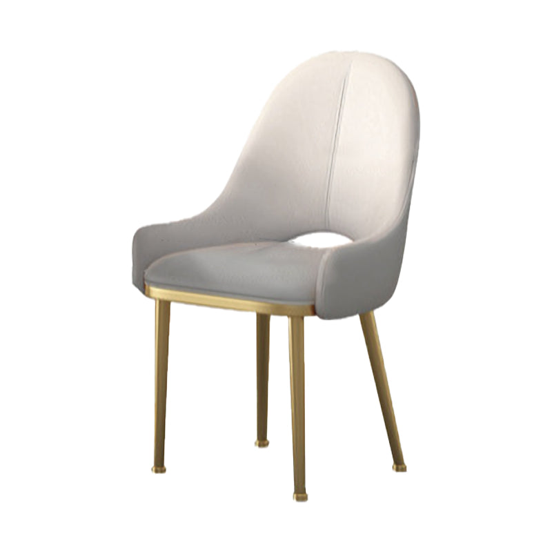 Scandinavian Open Back Dining Chairs Upholstered Arm Side Chair
