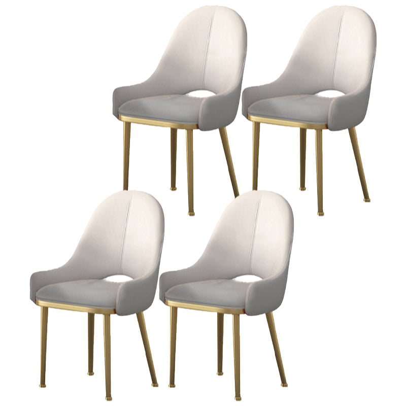 Scandinavian Open Back Dining Chairs Upholstered Arm Side Chair