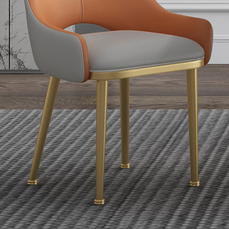 Scandinavian Open Back Dining Chairs Upholstered Arm Side Chair