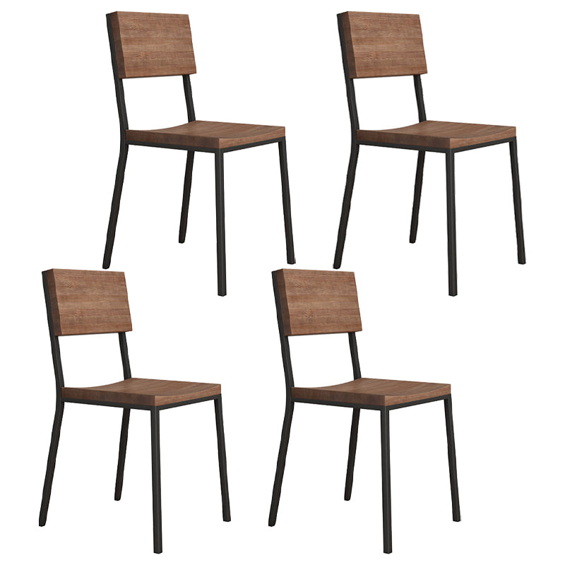 オープンバックサイドチェアインダストリアルメタルキッチンダイニングルームチェア