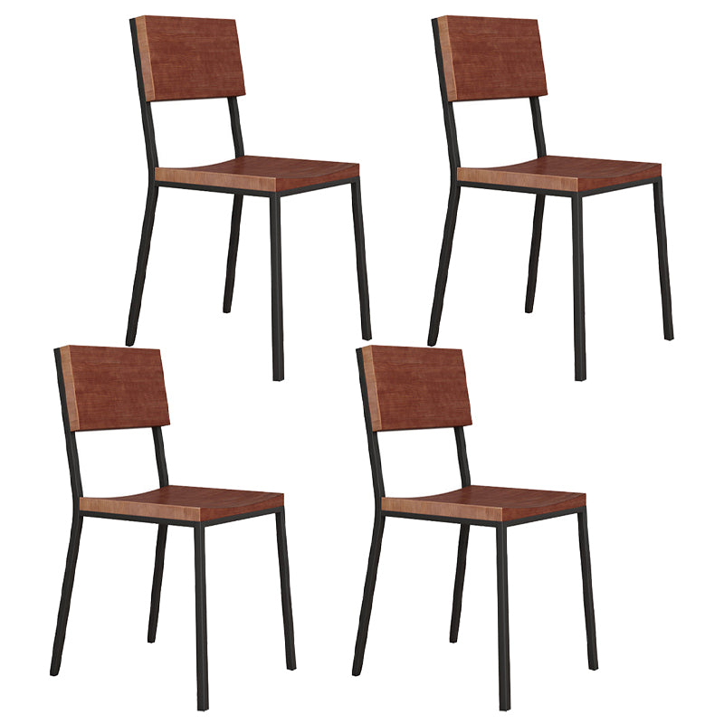 オープンバックサイドチェアインダストリアルメタルキッチンダイニングルームチェア