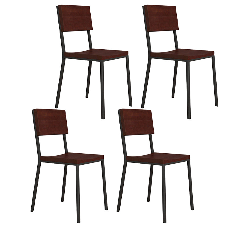 オープンバックサイドチェアインダストリアルメタルキッチンダイニングルームチェア