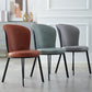 Industrial Faux Leather Dining Chairs Solid Back Armless Dining Chair