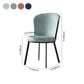 Industrial Faux Leather Dining Chairs Solid Back Armless Dining Chair
