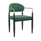 Eigentijdse eetkamerstoelen arm open achterstoelen met metalen benen