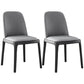 Contemporary Style Dining Chair Solid Back Dining Armless Side Chair with Wooden Legs