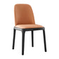 Contemporary Style Dining Chair Solid Back Dining Armless Side Chair with Wooden Legs