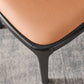 Contemporary Style Dining Chair Solid Back Dining Armless Side Chair with Wooden Legs