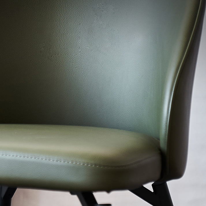 Solid Back Armless Chair Industrial Design PU Leather Dining Chairs Clearhalo 'Dining Chairs' 'Dining Tables & Seating' 'dining_chair' 'furn' 'furn_dining_chair' 'Furniture' 'Kitchen & Dining Furniture' 5682212