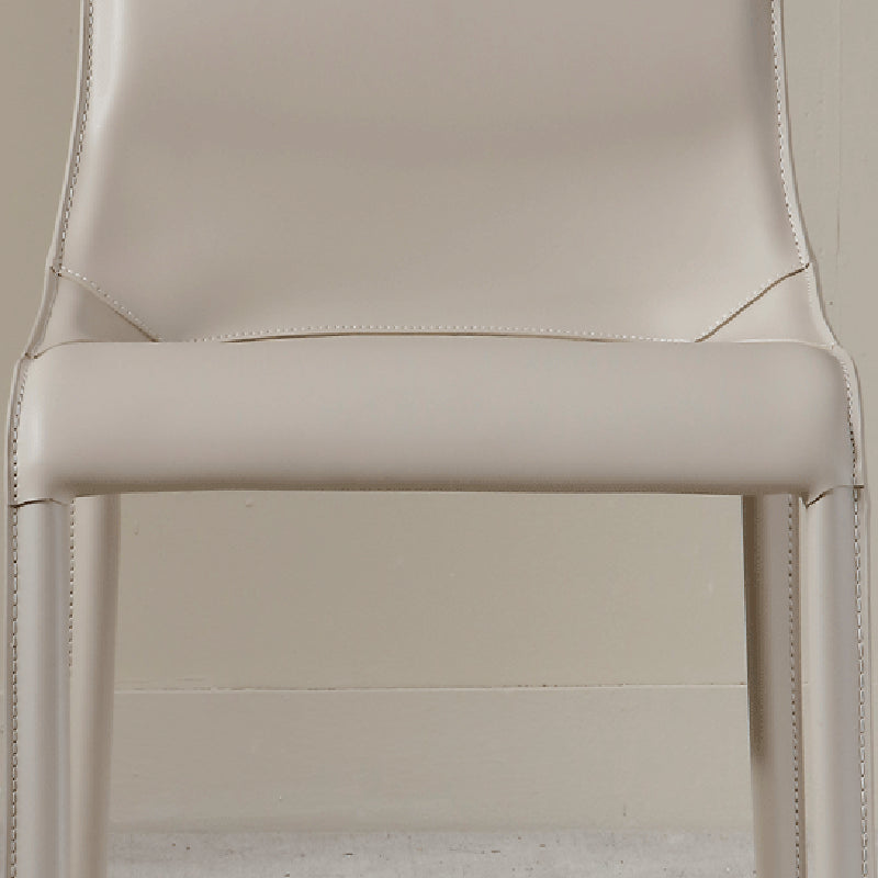 Contemporary Leather Dining Armless Chair Metal Dining Chair for Restaurant Use