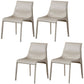 Contemporary Leather Dining Armless Chair Metal Dining Chair for Restaurant Use