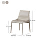 Contemporary Leather Dining Armless Chair Metal Dining Chair for Restaurant Use