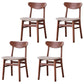Contemporary Restaurant Wood Side Chair Matte Finish Open Back Dining Chair Walnut 4 Piece Set Clearhalo 'Dining Chairs' 'Dining Tables & Seating' 'dining_chair' 'furn' 'furn_dining_chair' 'Furniture' 'Kitchen & Dining Furniture' 5682248