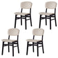 Contemporary Restaurant Wood Side Chair Matte Finish Open Back Dining Chair Black 4 Piece Set Clearhalo 'Dining Chairs' 'Dining Tables & Seating' 'dining_chair' 'furn' 'furn_dining_chair' 'Furniture' 'Kitchen & Dining Furniture' 5682249